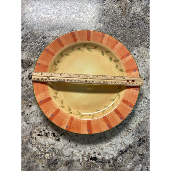 Pfaltzgraff Napoli Hand Painted Dinner Plate 11" Yellow & Terra Cotta - Picture 5 of 6